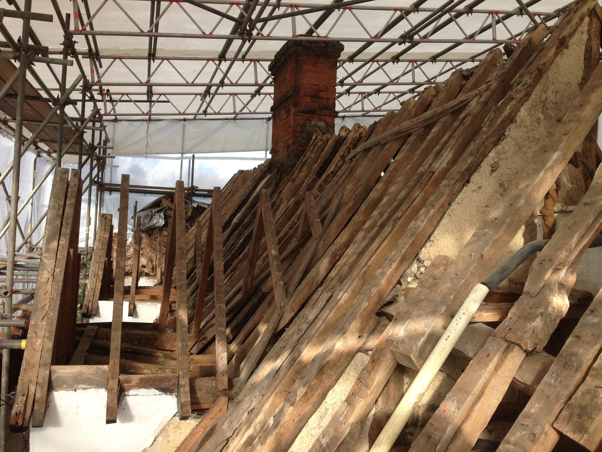 Tiles removed